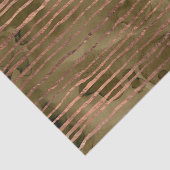 Koper en Gouden Waterverf Streepjespatroon Tissuepapier (Detail)