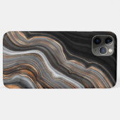 Koper en goudzegens op zwarte marmer Case-Mate iPhone case (Achterkant (horizontaal))