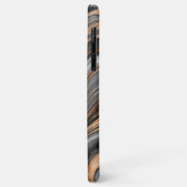 Koper en goudzegens op zwarte marmer Case-Mate iPhone case (Achterkant/links)