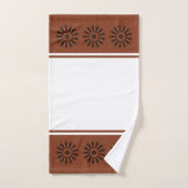 Koper en Kaneel Abstracte Bloem Bad Handdoek (Handdoek)
