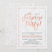 Koper en marmer | Pensioneringspartij voor moderne Kaart (Voorkant / Achterkant)