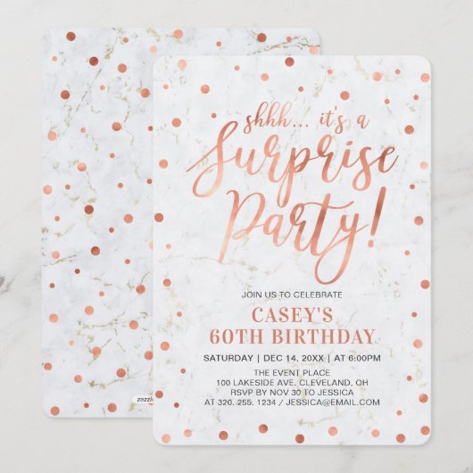 Koper en marmer | Verrassende 50e verjaardag Kaart (Voorkant / Achterkant)