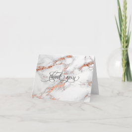 Koper en marmer Wedding Bold Elegance Bedankkaart