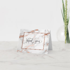 Koper en marmer Wedding Bold Elegance Bedankkaart