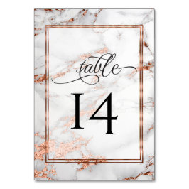 Koper en marmer Wedding Bold Elegance Kaart