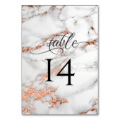 Koper en marmer Wedding Bold Elegance Kaart (Voorkant)