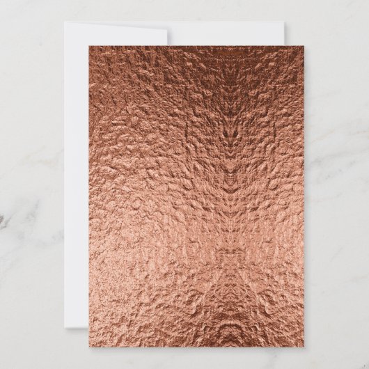 Koper en marmer Wedding Bold Elegance Kaart (Achterkant)