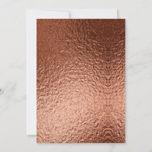 Koper en marmer Wedding Bold Elegance Kaart (Achterkant)