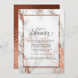 Koper en marmer Wedding Bold Elegance Kaart