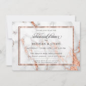 Koper en marmer Wedding Bold Elegance Kaart (Voorkant)