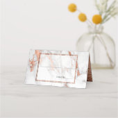 Koper en marmer Wedding Bold Elegance Plaatskaartje (Voorkant)