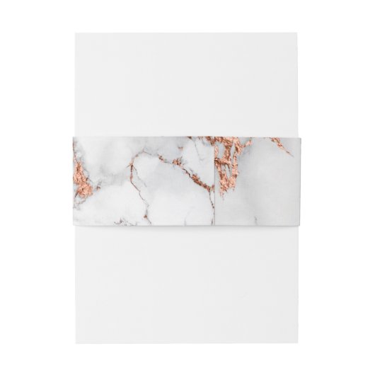 Koper en marmer Wedding Bold Elegance Uitnodigingen Wikkel (Achterkant Voorbeeld)