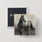 Koper en nikkel vierkante button 5,1 cm (Voorkant /achterkant)