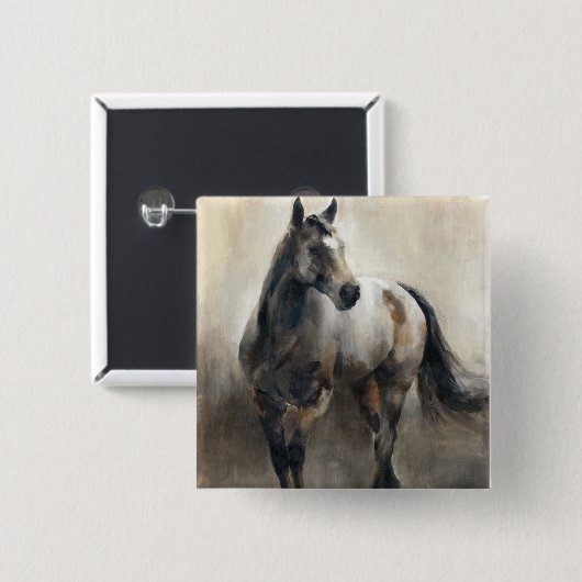 Koper en nikkel vierkante button 5,1 cm (Voorkant /achterkant)