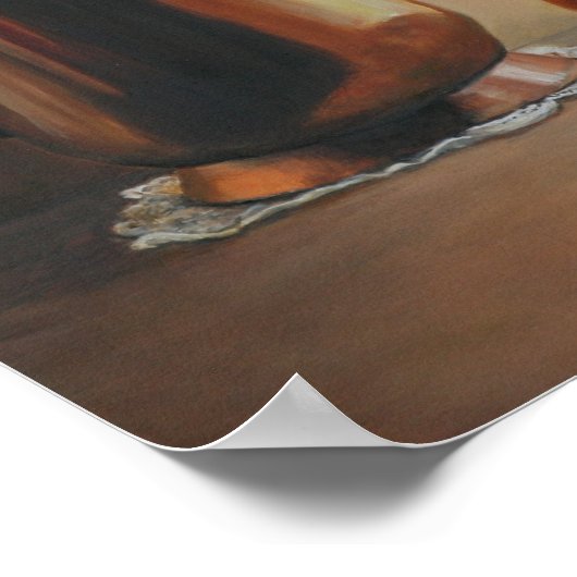 Koper- en Oranje kunstdrukken Poster (Hoek)