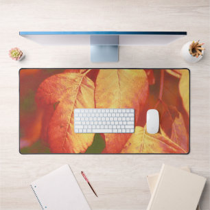 Koper en Rode Herfst Herfstbladeren Art Desk Pad M