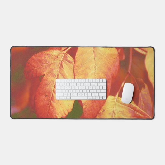 Koper en Rode Herfst Herfstbladeren Art Desk Pad M (Keyboard & Muis)