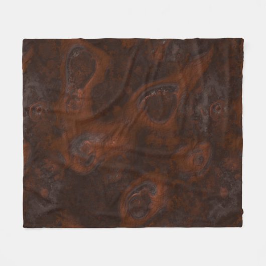 Koper en Roest Fleece Deken (Voorkant (Horizontaal))