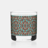 Koper en Turkoois Whisky Glas (Voorkant)