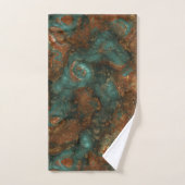 Koper en Turquoise Stone Abstract Bad Handdoek (Handdoek)