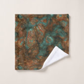 Koper en Turquoise Stone Abstract Bad Handdoek (Wasdoekje)