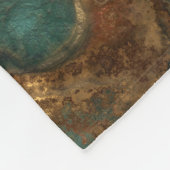 Koper en Turquoise Stone Abstract Fleece Deken (Hoek)