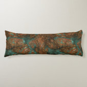 Koper en Turquoise Stone Abstract Lichaamskussen (Voorkant)