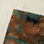 Koper en Turquoise Stone Abstract Strandlaken (In situ)