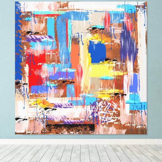 Koper en verf canvas afdruk (Insitu (Houten vloer))