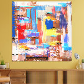 Koper en verf canvas afdruk (Insitu (Woonkamer))