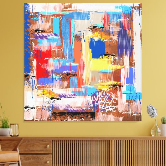 Koper en verf canvas afdruk (Insitu (Woonkamer))