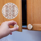 Koper en wit satijn patroon keramische knop