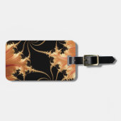 Koper en zwart abstract bagagelabel (Voorkant horizontaal)