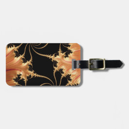 Koper en zwart abstract bagagelabel