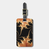 Koper en zwart abstract bagagelabel (Voorkant verticaal)