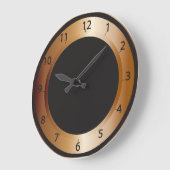 Koper en Zwart Ontwerp Grote Klok (Hoek)