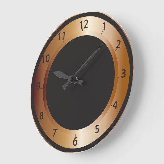 Koper en Zwart Ontwerp Grote Klok (Hoek)