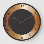 Koper en Zwart Ontwerp Grote Klok (Voorkant)