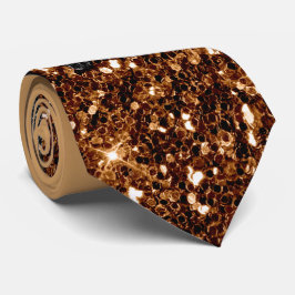 Koper en zwarte glitter stropdas