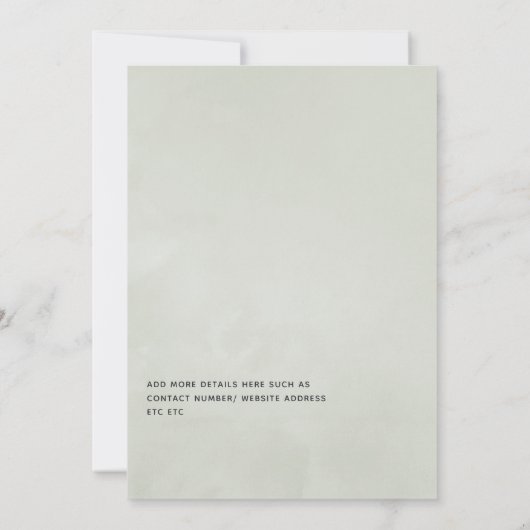 Koper Eucalyptus Geometrische Gereduceerde Gastlij Aankondiging (Achterkant)