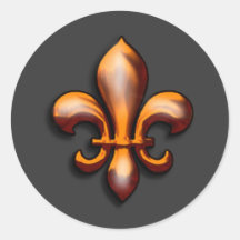 Koper Fleur de Lis op veranderbare achtergrond