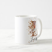 Koper Floral Letter L Monogram Coffee Mok (Voorkant rechts)