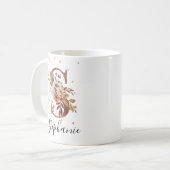 Koper Floral Letter S Monogram Coffee Mok (Voorkant links)