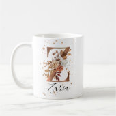 Koper Floral Letter Z Monogram Coffee Mok (Links)