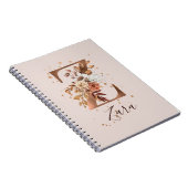Koper Floral Monogram Letter Z Herfst Flowers Notitieboek (Rechterzijde)