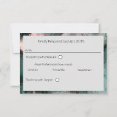 Koper Floral op zwart en Blauwgroen RSVP (Achterkant)