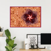 Koper Flower Fractal Poster (Thuiskantoor)