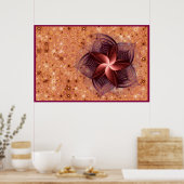 Koper Flower Fractal Poster (Keuken)