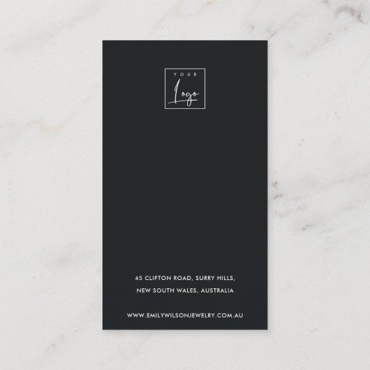 KOPER FOIL BRUSH STROKE 2 STUD EARRING DISPLAY VISITEKAARTJE (Achterkant)