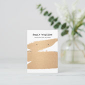 KOPER FOIL BRUSH STROKE KETTING EARRING DISPLAY VISITEKAARTJE (Staand voorkant)